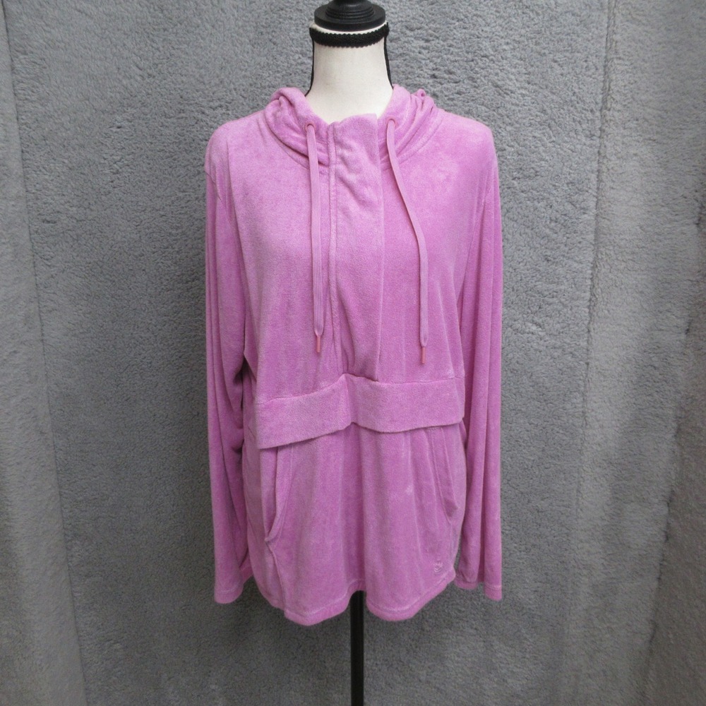 Cuddl Duds Hoodie Joggers Set Womens L Pink French Terry Soft Girl Cozy Cargo
